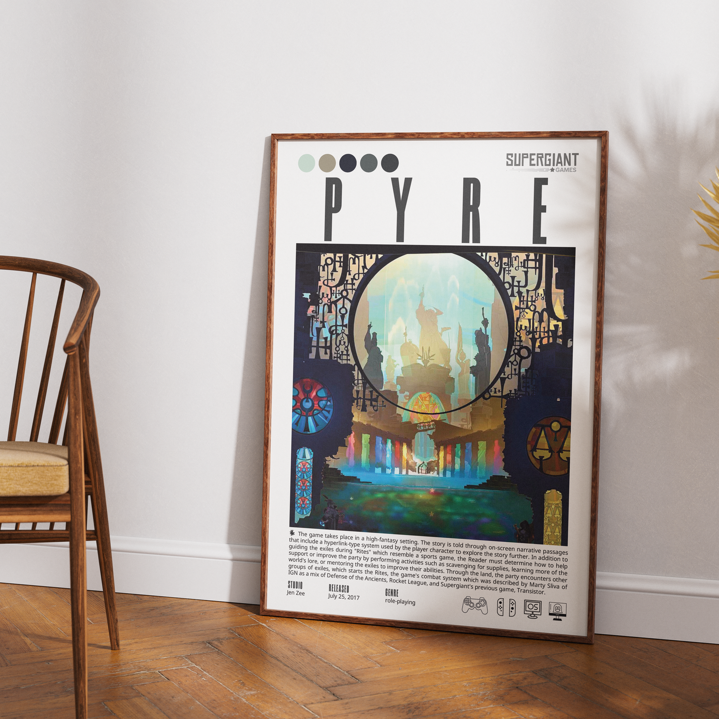 Pyre 2017 game poster — Supergiant Games Rites Commonwealth exiles wall art print UK