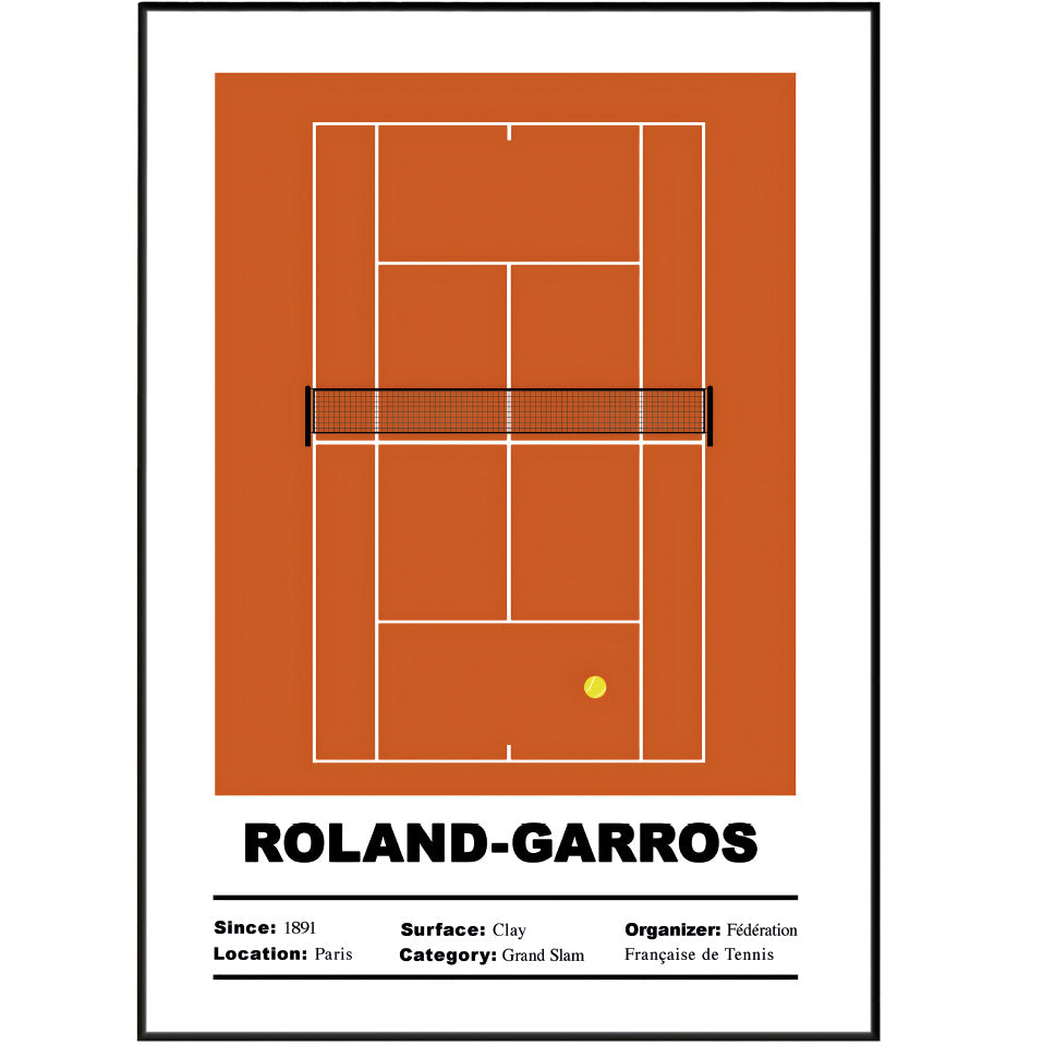 Roland-Garros French Open tennis Grand Slam Paris poster wall art print UK