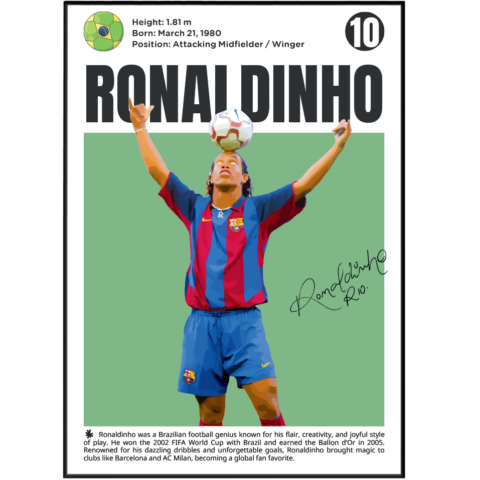 Ronaldinho Football Posters