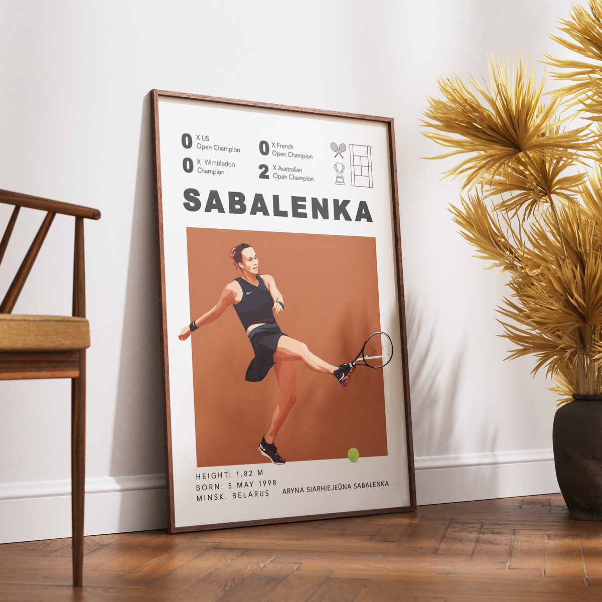 Aryna Sabalenka tennis Grand Slam champion poster wall art print UK