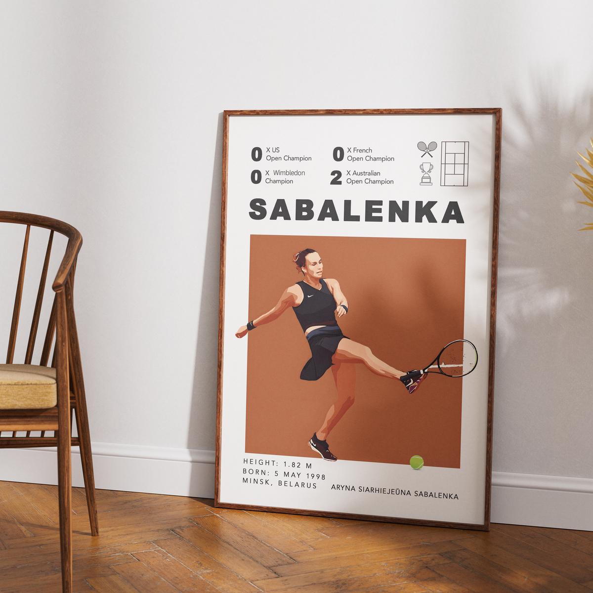 Aryna Sabalenka tennis Grand Slam champion poster wall art print UK