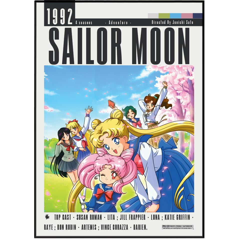 Sailor Moon 1992 anime poster art print UK