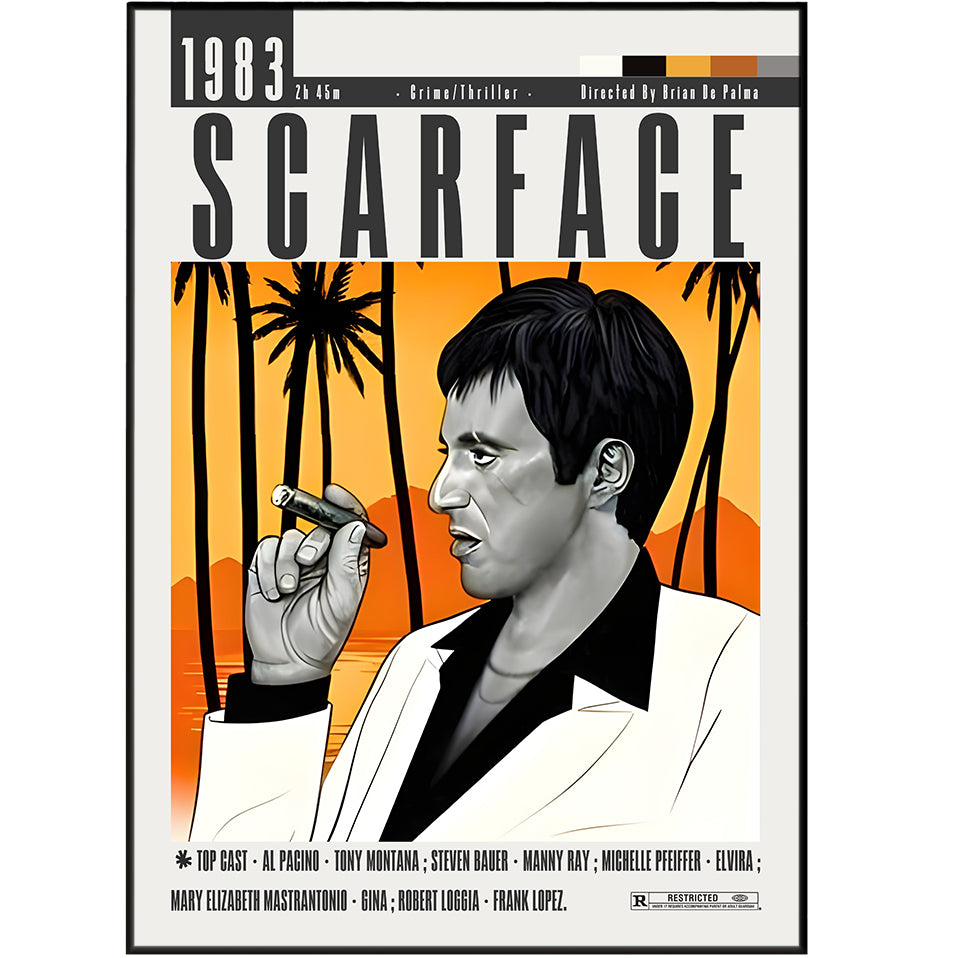 Scarface (1983) movie poster – design 2 – 98types