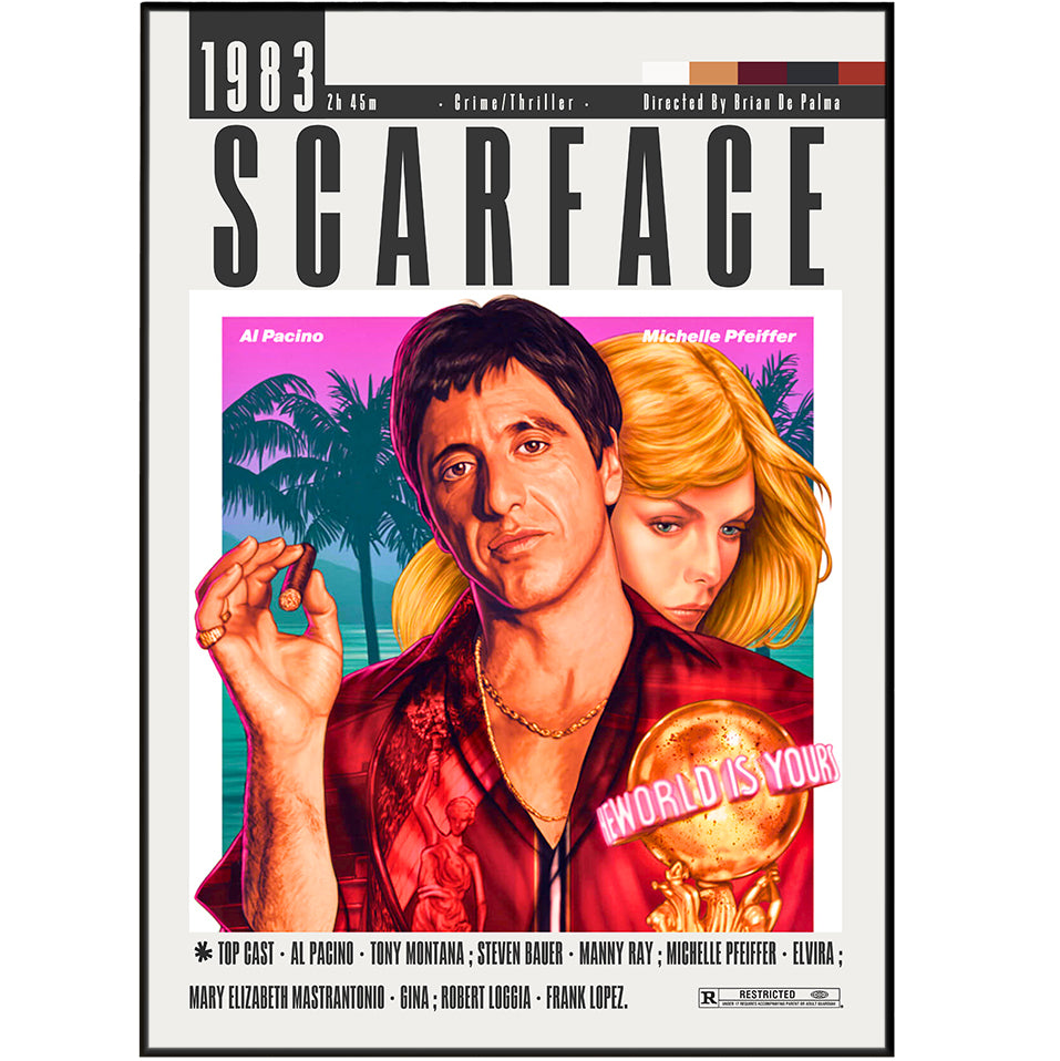 Scarface (1983) movie poster – design 3 – 98types