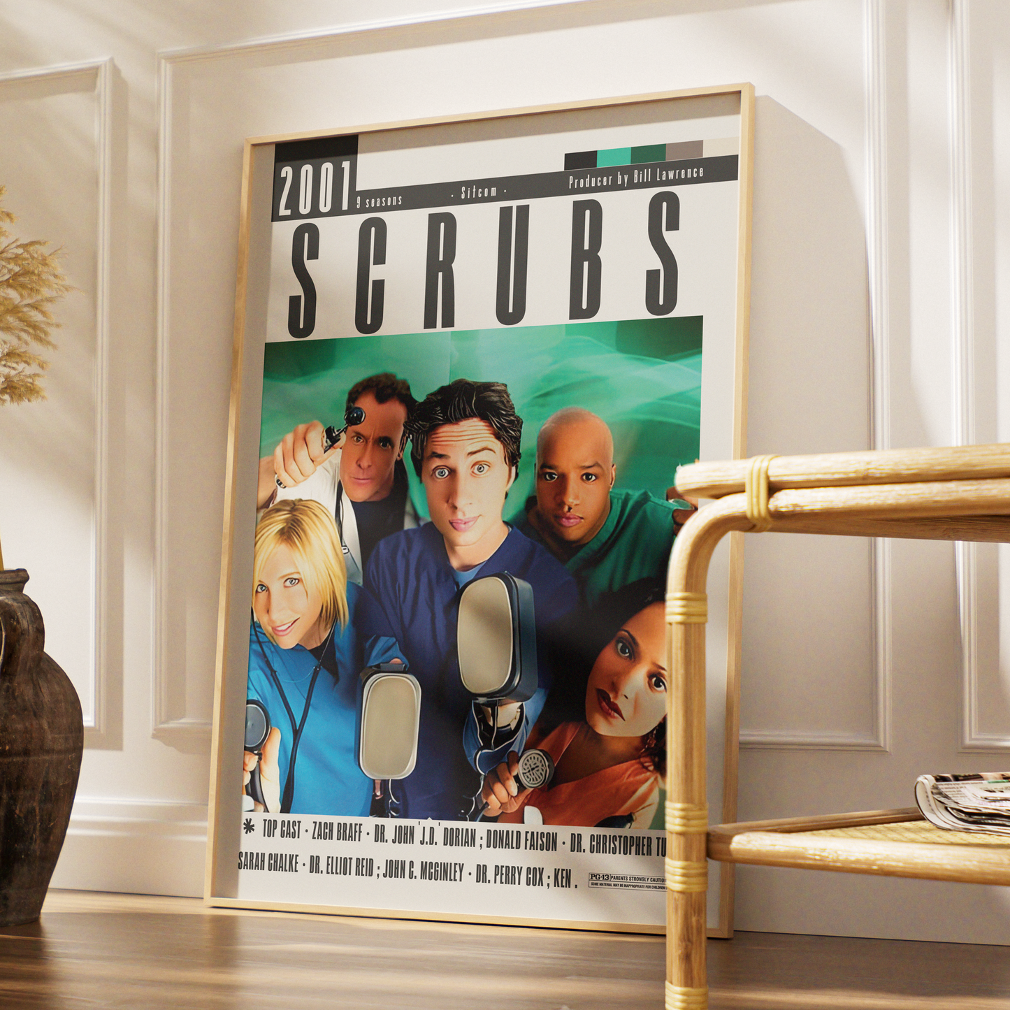 Scrubs (2001) TV Show Poster | Minimalist Wall Art Print UK - 98 Types Studio