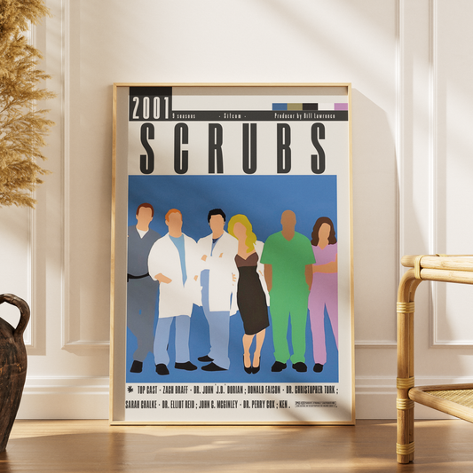 Scrubs (2001) TV Show Poster | Minimalist Wall Art Print UK