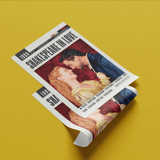 Shakespeare in Love 1998 film poster — Joseph Fiennes Gwyneth Paltrow Elizabethan period comedy wall art print UK - 98types