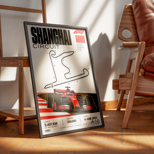 Shanghai International Circuit Chinese Grand Prix F1 track poster