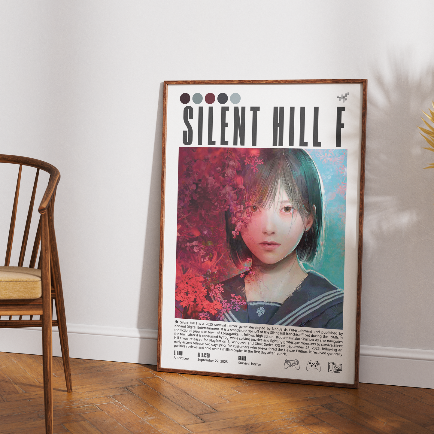 Silent Hill f game poster — Konami Ryukishi07 1960s Japan horror wall art print UK - 98types