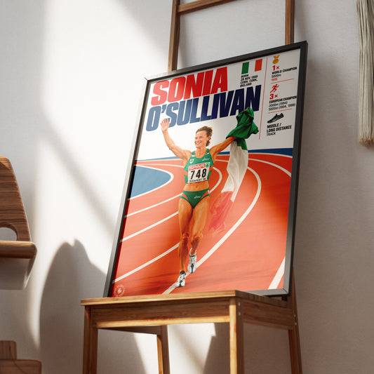 Sonia O'Sullivan athletics poster wall art print by 98types