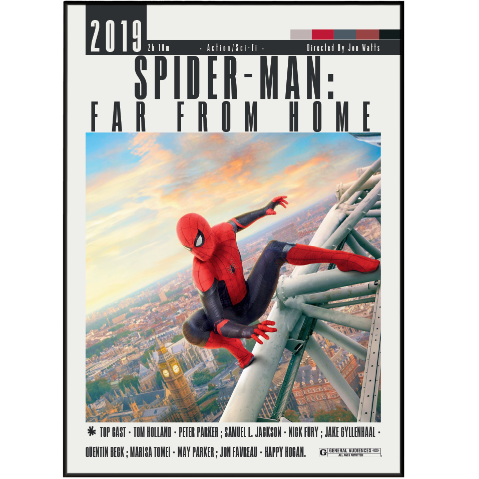 Spider-Man: Far From Home 2019 minimalist movie poster print – 98types