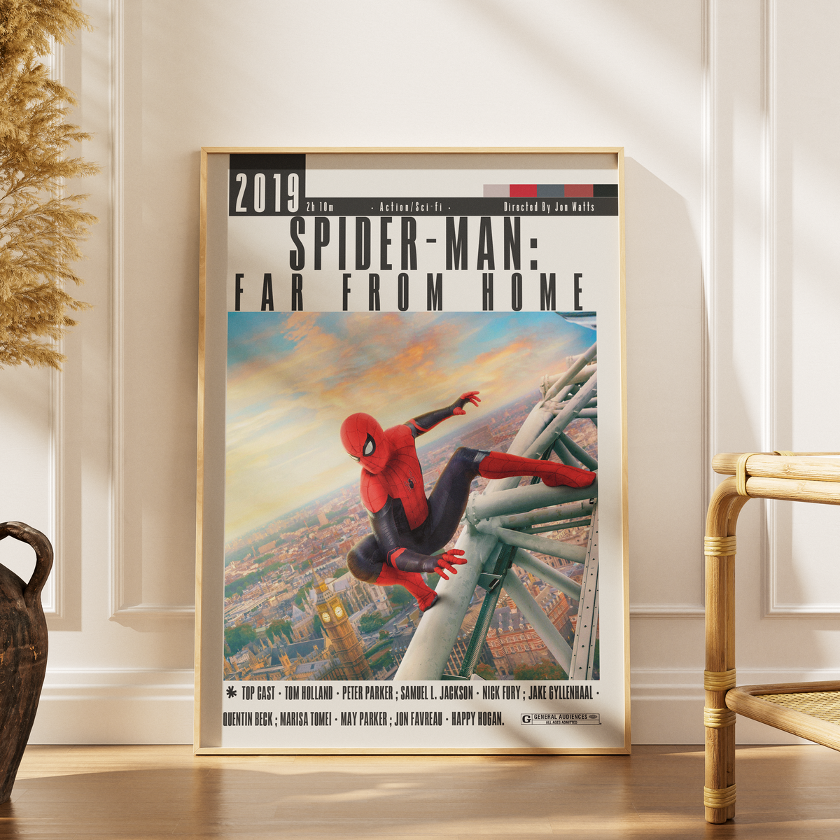 Spider-Man: Far From Home (2019) Film Poster | Jon Watts | Minimalist Wall Art Print UK