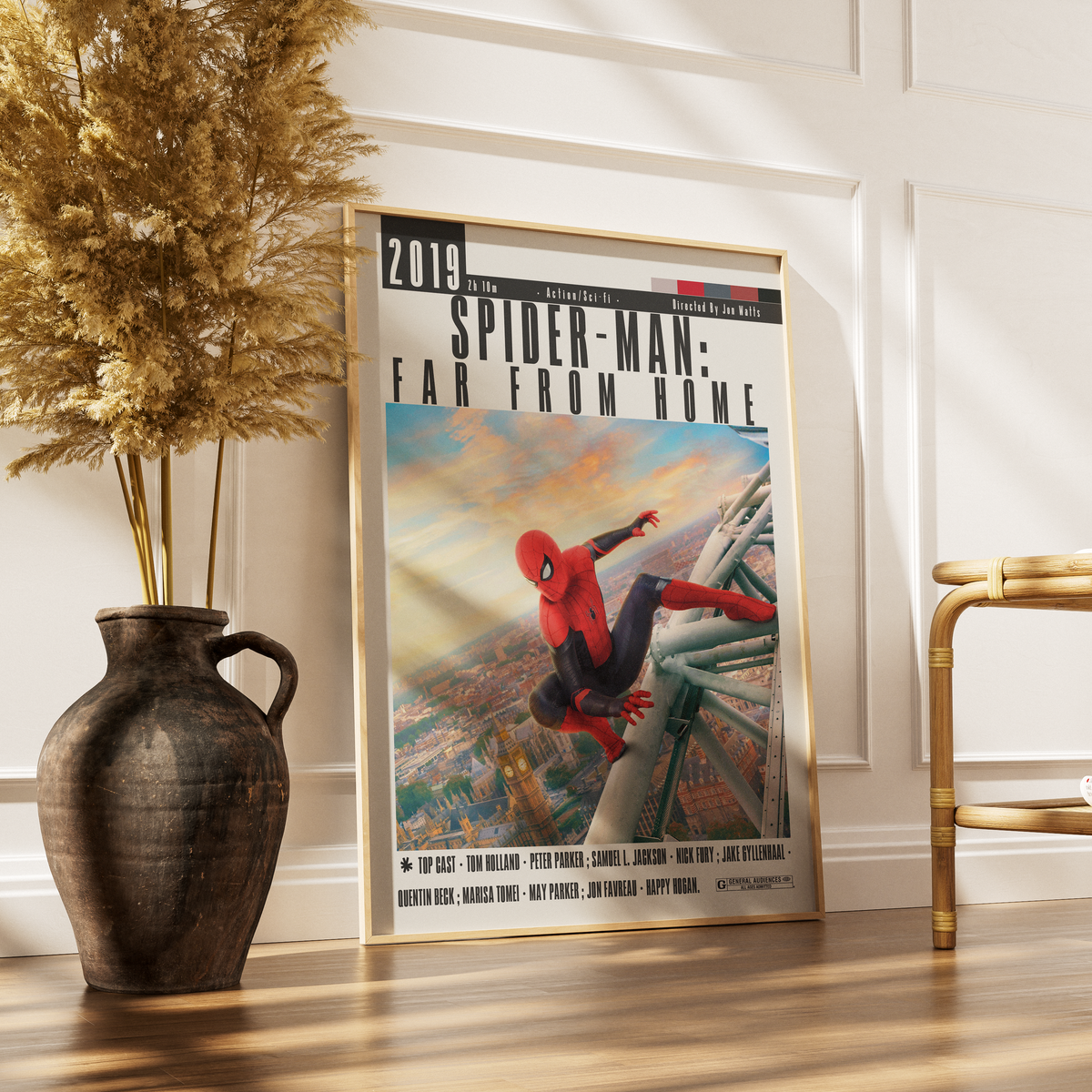 Spider-Man: Far From Home (2019) Film Poster | Jon Watts | Minimalist Wall Art Print UK