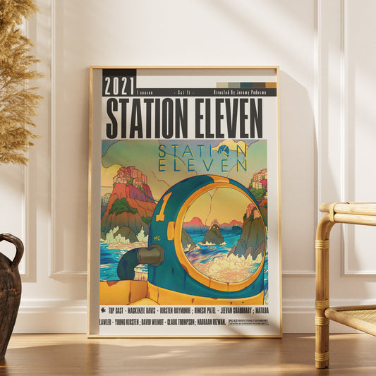 Station Eleven 2021 HBO Max TV show poster — post-apocalyptic wall art print UK