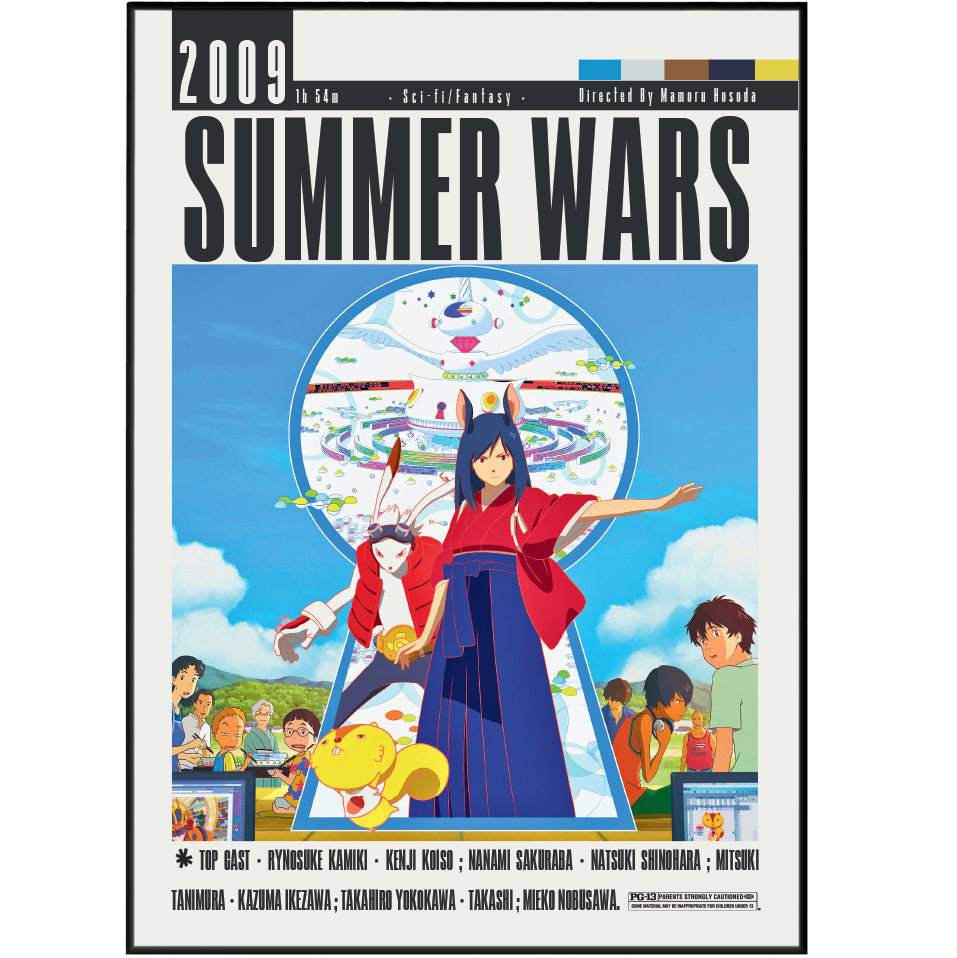 Summer Wars (2009) Anime movie poster – design 2 – 98types