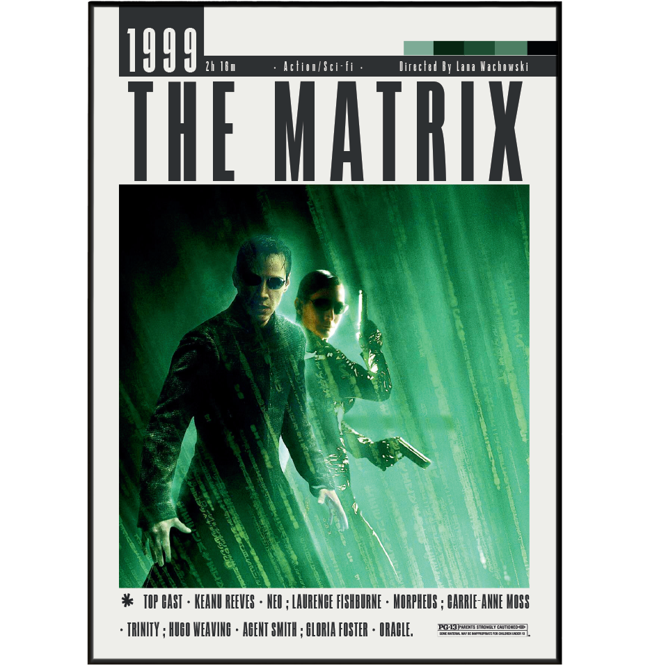 The Matrix (1999) Sci-Fi movie poster – design 3 – 98types