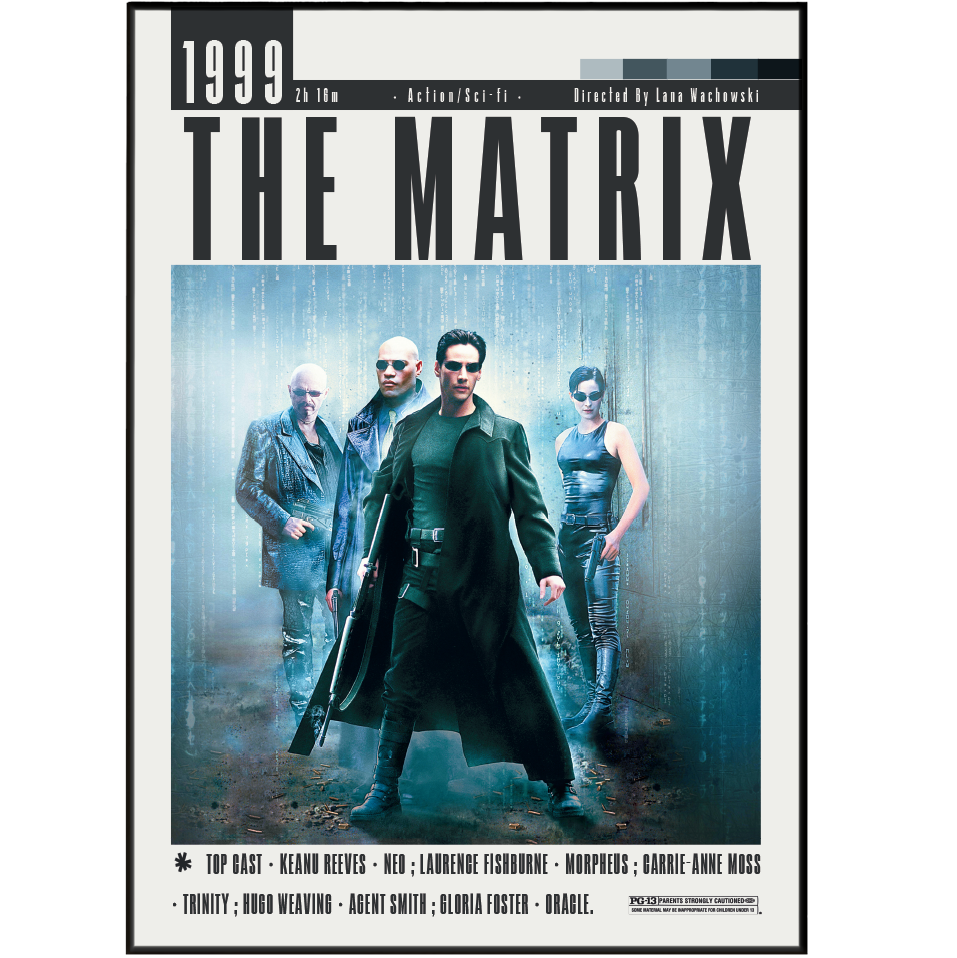 The Matrix (1999) Sci-Fi movie poster – design 2 – 98types