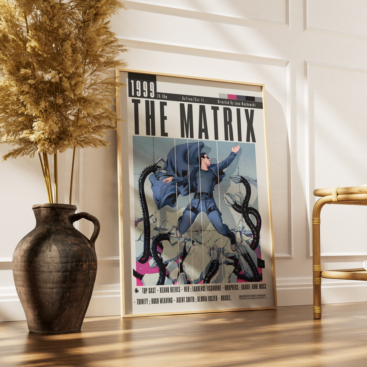 The Matrix (1999) Sci-Fi Film Poster | Wachowski | Minimalist Wall Art Print UK - 98 Types Studio