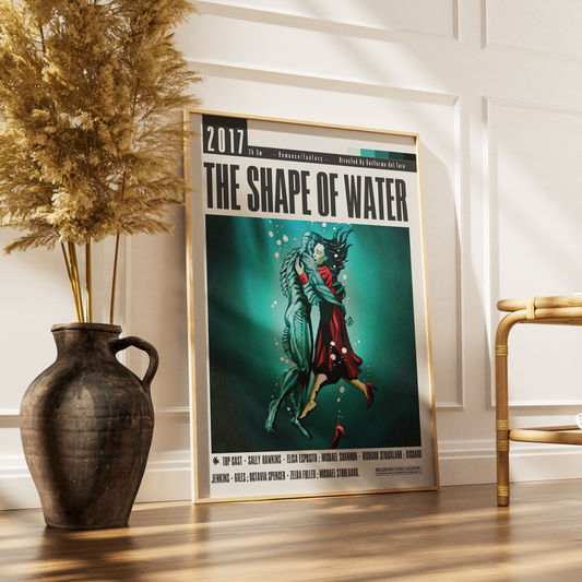 The Shape of Water (2017) Film Poster | Guillermo del Toro | Wall Art Print UK - 98 Types Studio