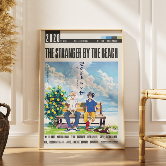 The Stranger by the Beach 2020 anime film poster — BL romance wall art print UK