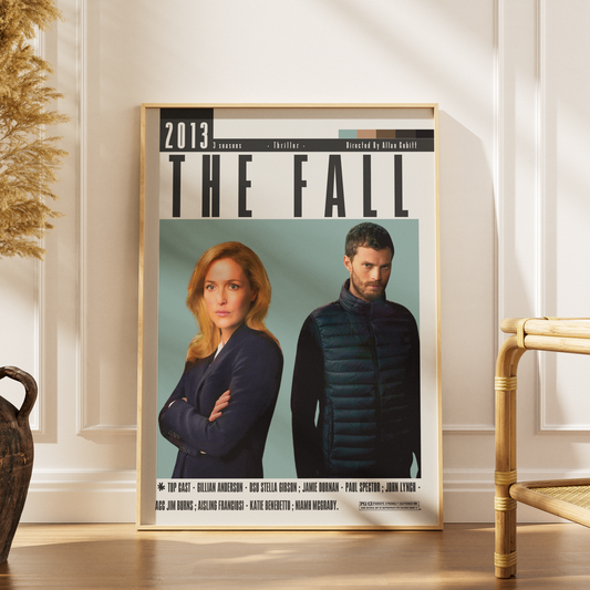 The Fall 2013 BBC TV series poster — Gillian Anderson crime drama wall art print UK
