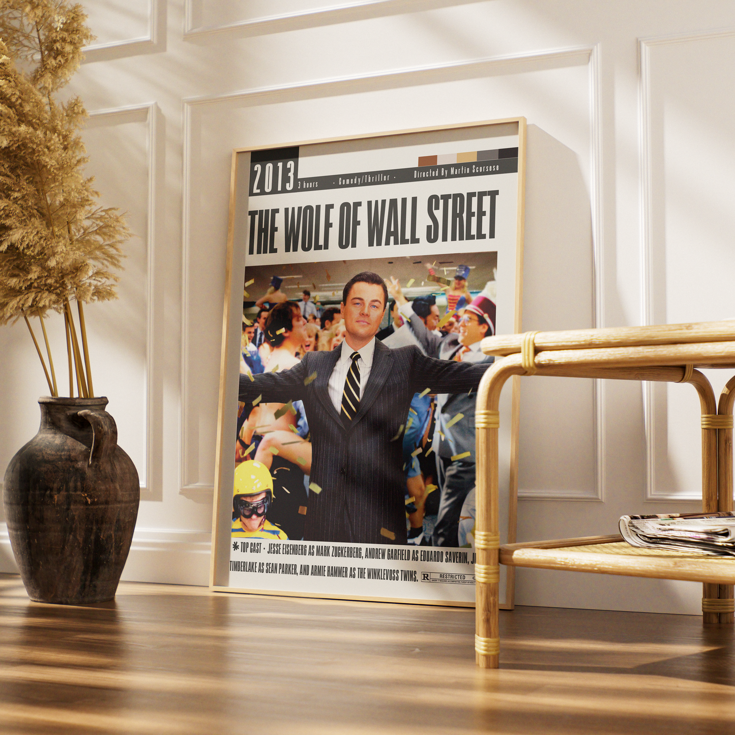 The Wolf of Wall Street 2013 film poster — Scorsese DiCaprio Jordan Belfort wall art print UK