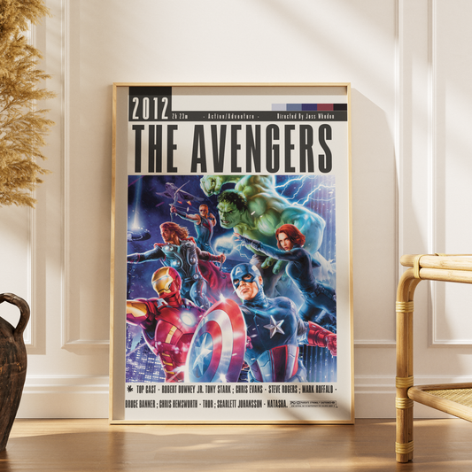 The Avengers (2012) Sci-Fi Film Poster | Marvel | Minimalist Wall Art Print UK - 98 Types Studio