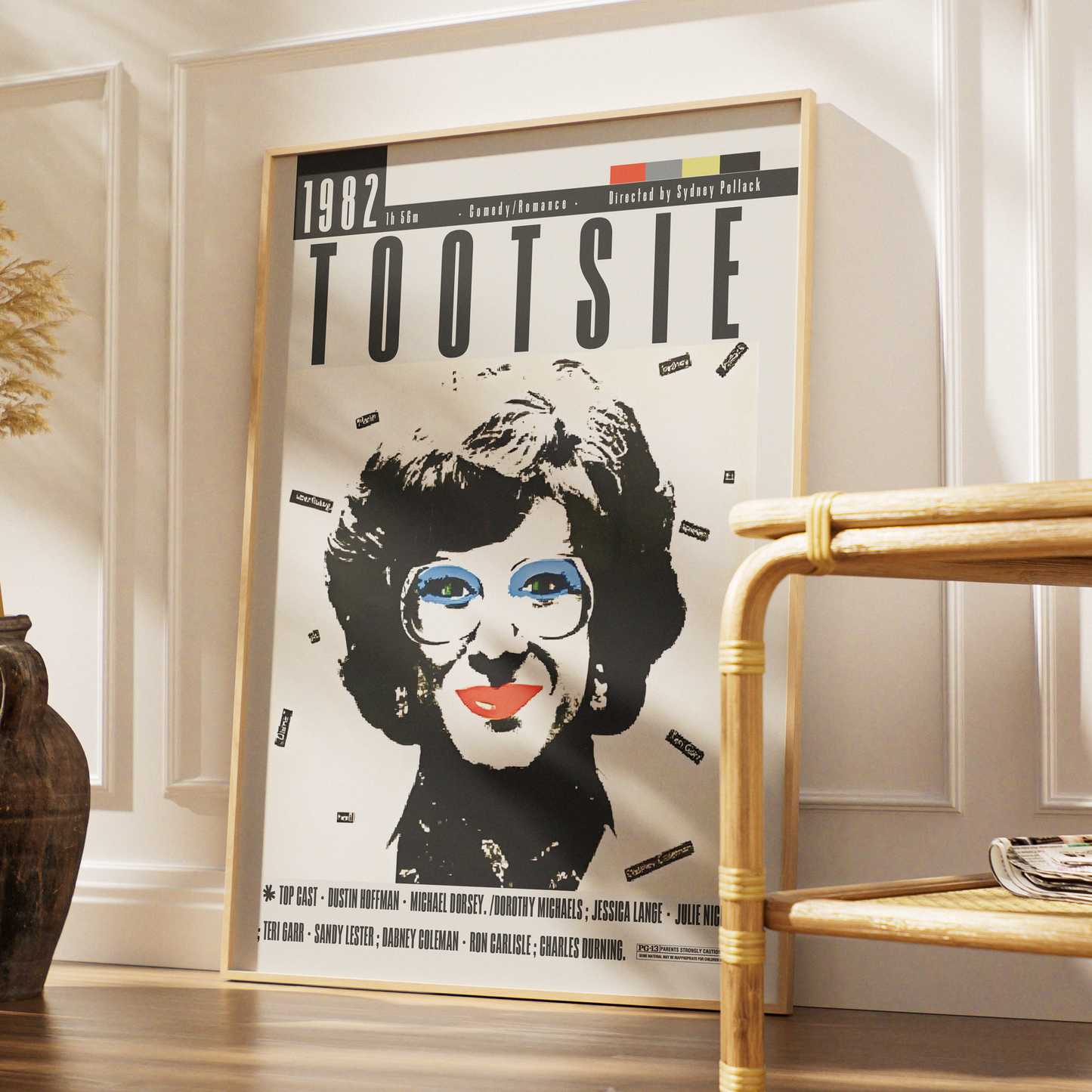 Tootsie 1982 comedy film poster — Dustin Hoffman Dorothy Michaels gender comedy wall art print UK