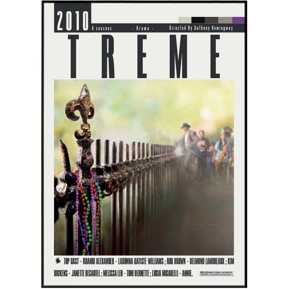 Treme 2010 HBO TV series poster β New Orleans jazz wall art print UK