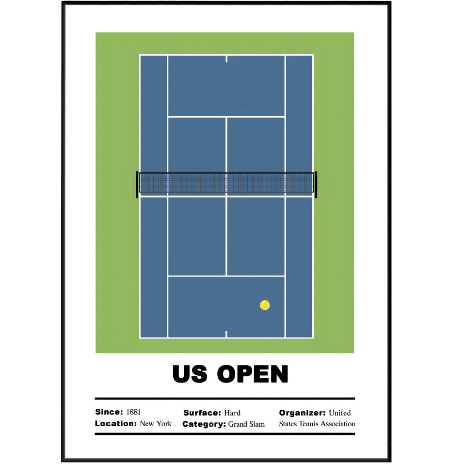 US Open New York tennis Grand Slam Flushing Meadows poster wall art print UK