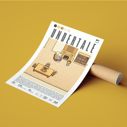 Undertale 2015 game poster — Toby Fox Frisk Sans Papyrus Underground RPG wall art print UK
- 98types