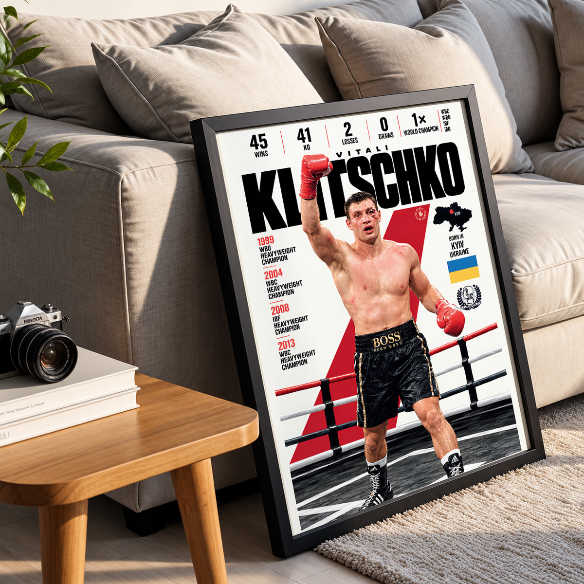 Vitali Klitschko Poster | Dr. Iron Fist | Boxing Wall Art Print