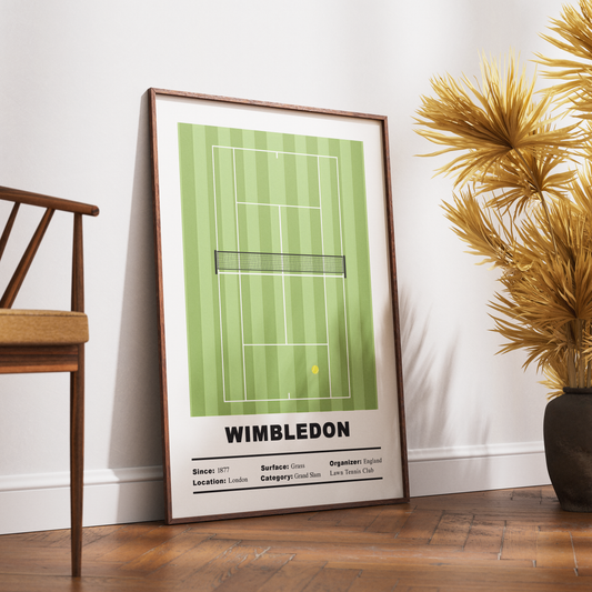 Wimbledon tennis Grand Slam grass court poster wall art print UK