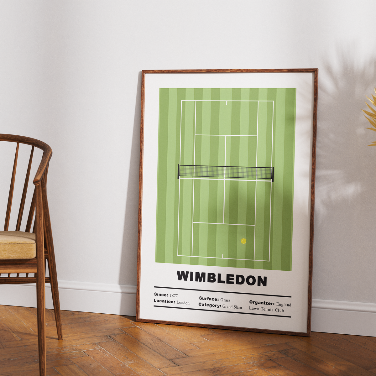 Wimbledon tennis Grand Slam grass court poster wall art print UK