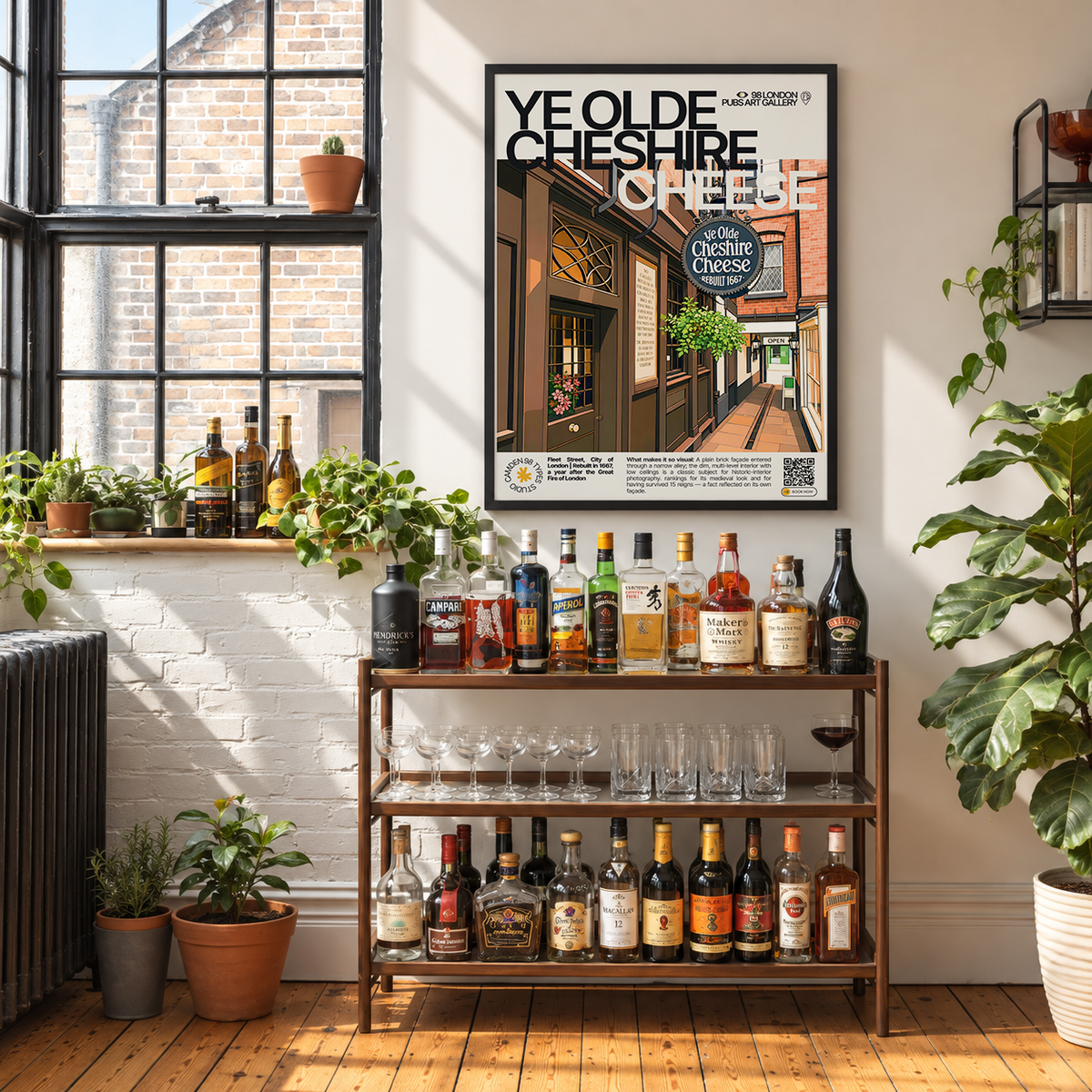 Ye Olde Cheshire Cheese Poster | Fleet Street London Pub Art Print