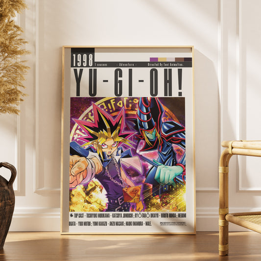 Yu-Gi-Oh 1998 anime poster — Yugi Muto Millennium Puzzle wall art print UK