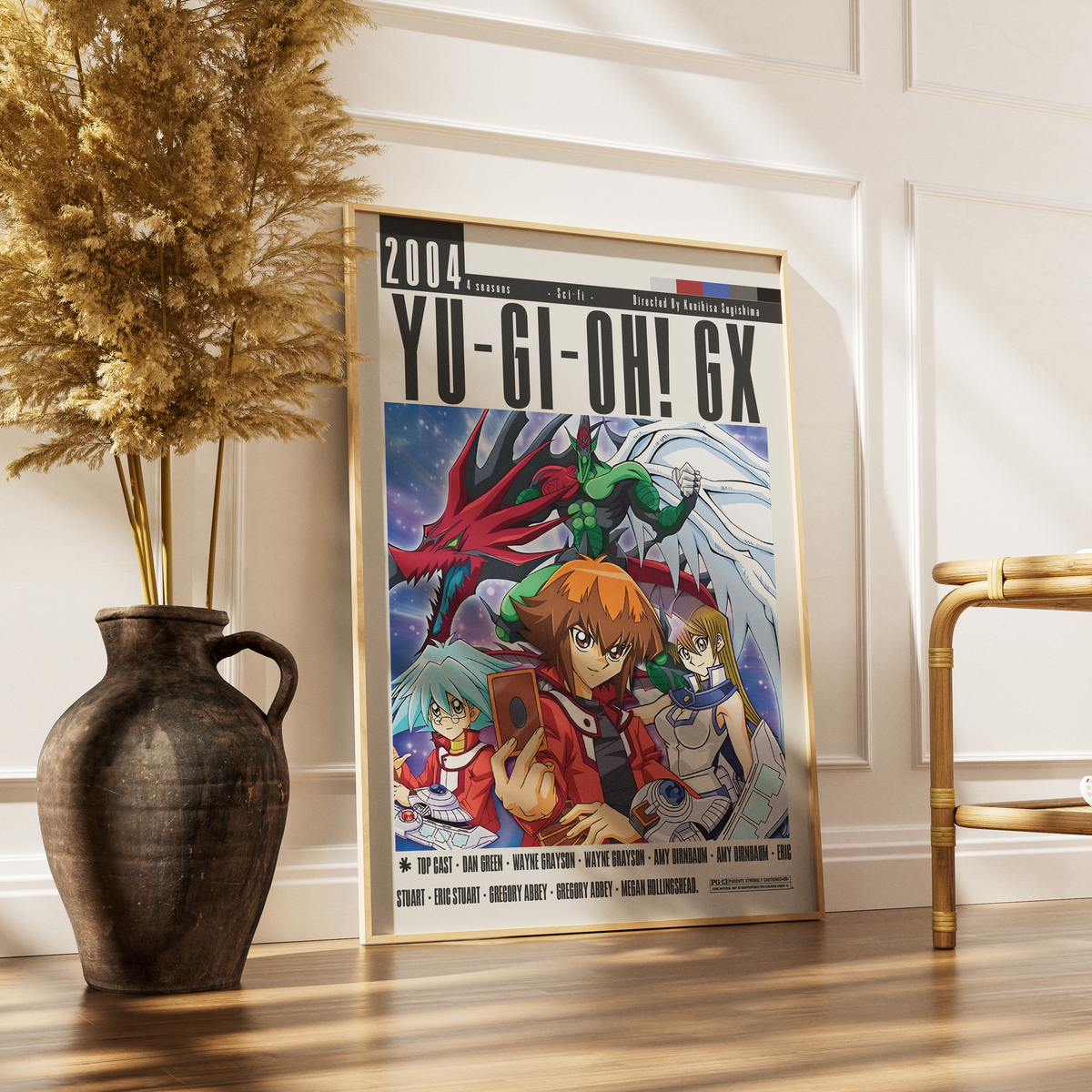 Yu-Gi-Oh GX 2004 anime poster — Jaden Yuki Duel Academy wall art print UK