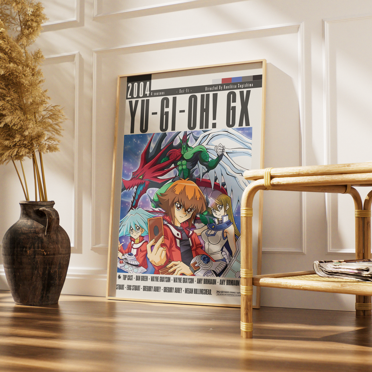 Yu-Gi-Oh GX 2004 anime poster — Jaden Yuki Duel Academy wall art print UK
