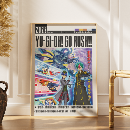 Yu-Gi-Oh Go Rush 2022 anime poster — Yuhi Ohdo alien Rush Duel wall art print UK