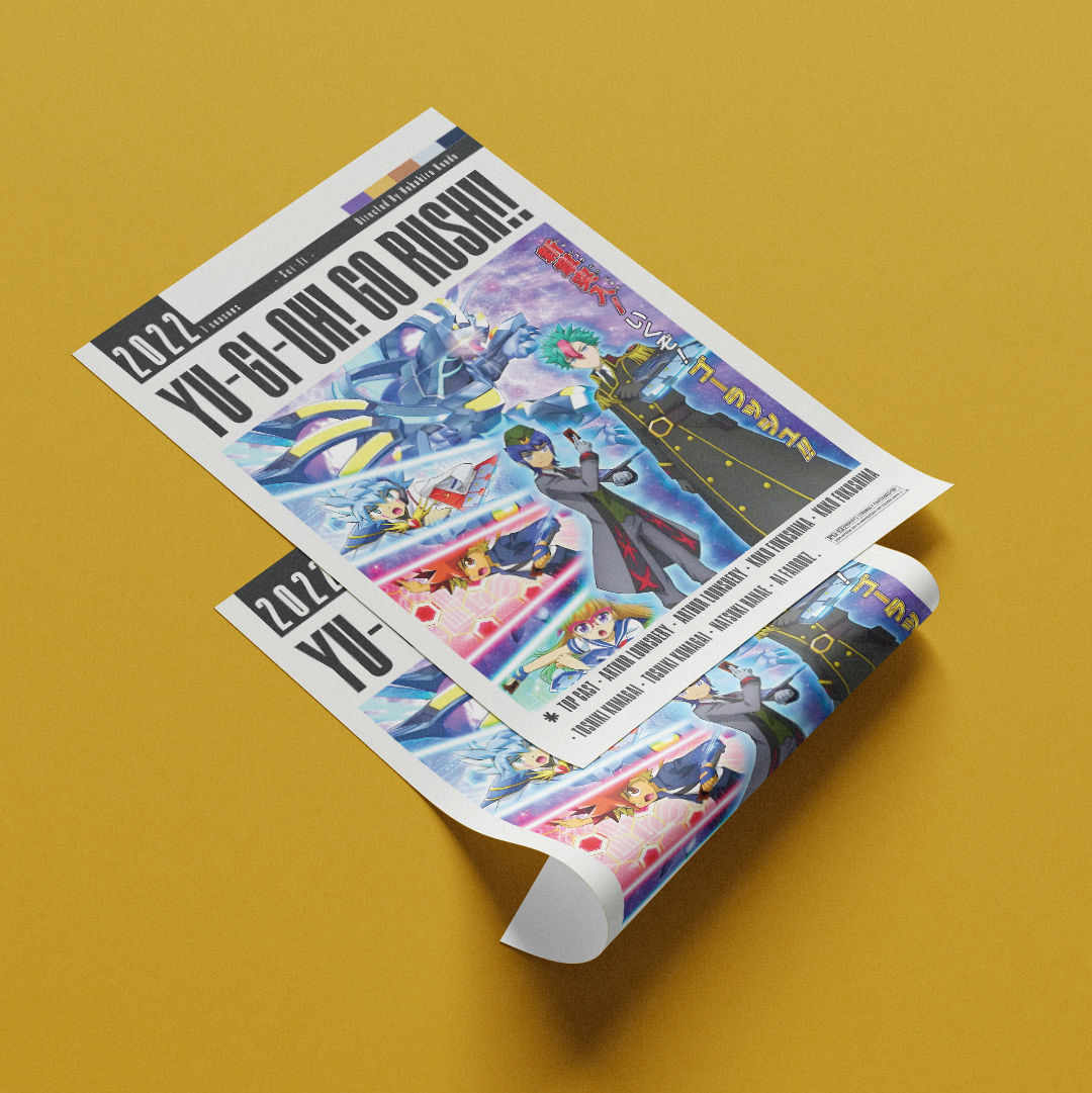 Yu-Gi-Oh Go Rush 2022 anime poster — Yuhi Ohdo alien Rush Duel wall art print UK