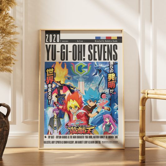 Yu-Gi-Oh SEVENS 2020 anime poster — Yuga Ohdo Rush Duel wall art print UK