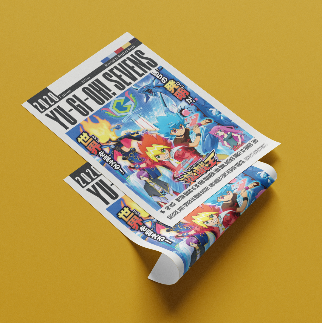 Yu-Gi-Oh SEVENS 2020 anime poster — Yuga Ohdo Rush Duel wall art print UK