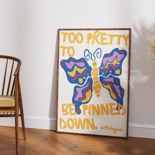 Butterfly aesthetic poster funny butterfly colourful insect wall art print UK - 98types