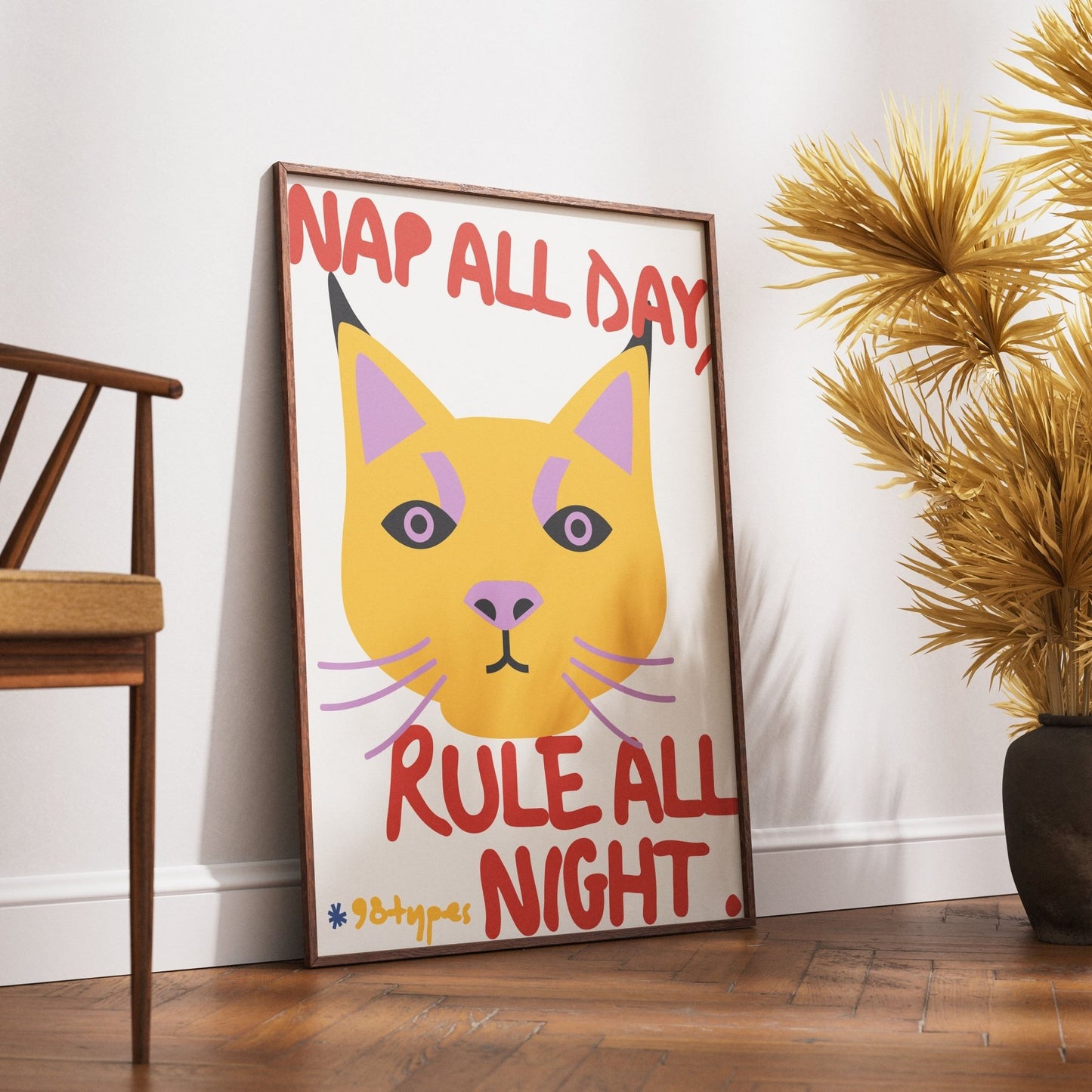 Cat 2 Aesthetic Posters - 98typesAesthetic Animals Poster