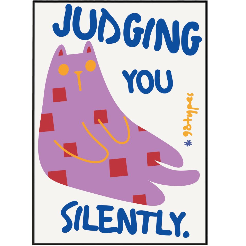 Cat Seating Aesthetic Posters - 98types