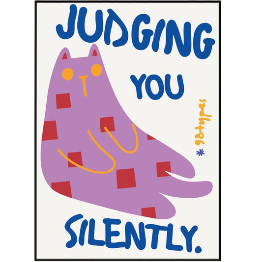 Cat Seating Aesthetic Posters - 98types
