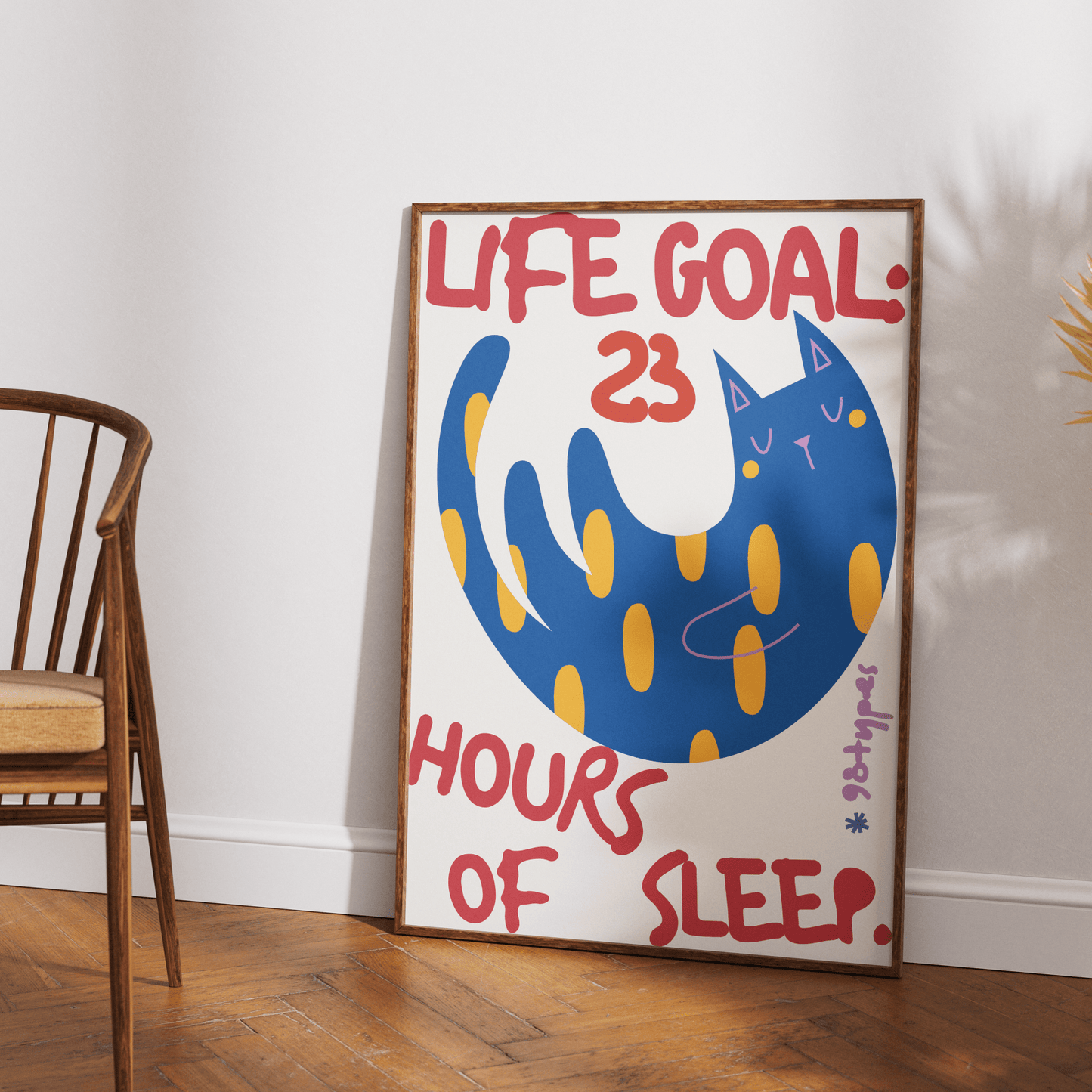 Cat Slepy Aesthetic Posters - 98typesAesthetic Animals Poster