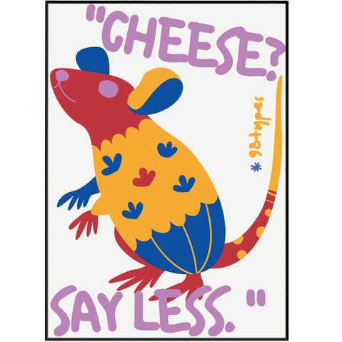 Mouse aesthetic poster funny mouse small animal wall art print UK - 98types