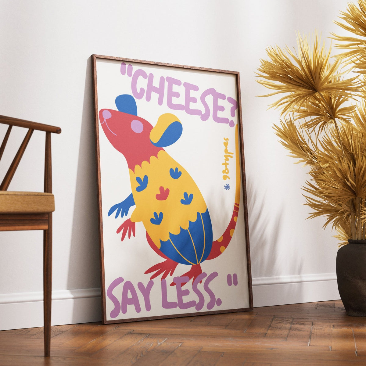 Mouse aesthetic poster funny mouse small animal wall art print UK - 98types - 98types