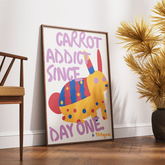 Rabbit aesthetic poster design 2 alternative rabbit design wall art print UK - 98types